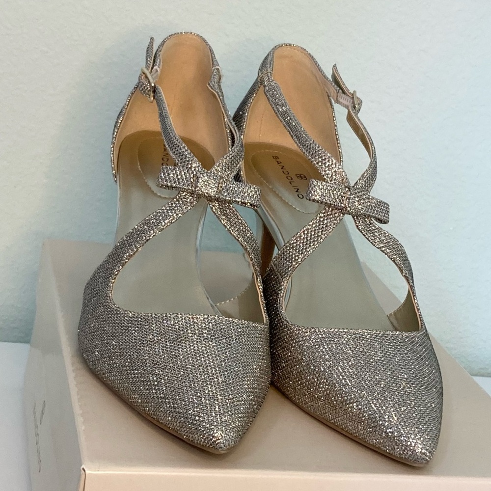 Bandolino Glittering Silver Heels